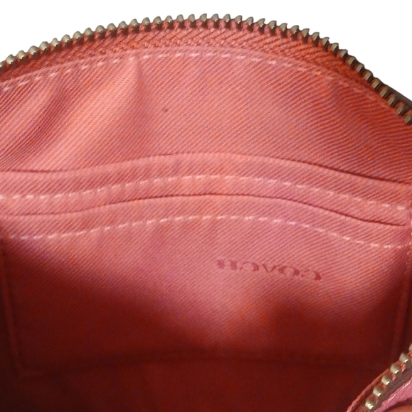 Coach - NWOT - Raspberry Colored Clutch Purse, Zippered Closure, 2 Pockets... - Picture 11 of 16